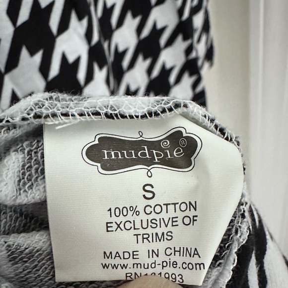 Mud Pie Houndstooth Quarter-Zip Pullover – Size S - Picture 5 of 6